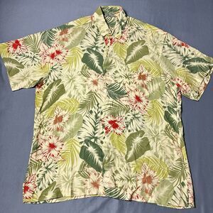 Tropical Floral Men's Casual Button Down Shirt